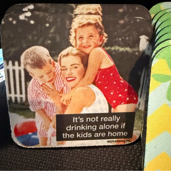 Colorful Coaster Set with Fun Designs, 22 Total - Picture 4 of 6